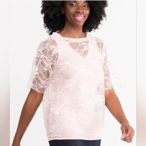 Agnes & Dora Sheer Lace Tee
